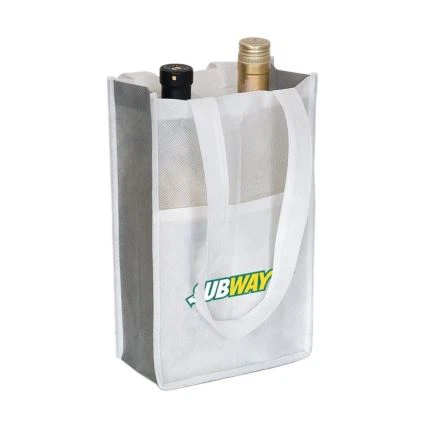 Bolsa de vino laminada tejida PP de 2 botellas